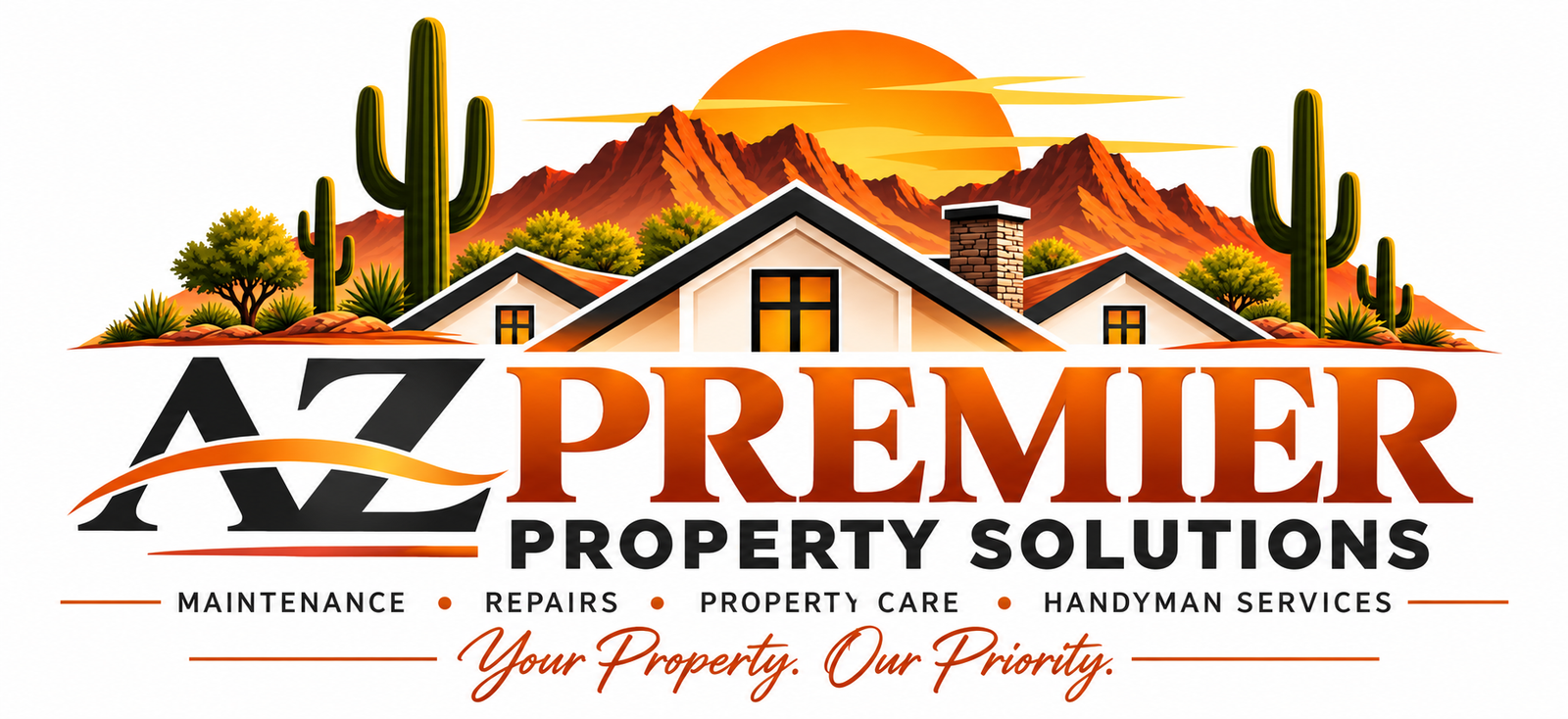 AZ Premier Property Solutions logo — Your Property. Our Priority.
